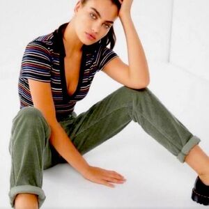 BDG Urban Outfitters Green Mom High Rise 100% Cotton Cords Size 26